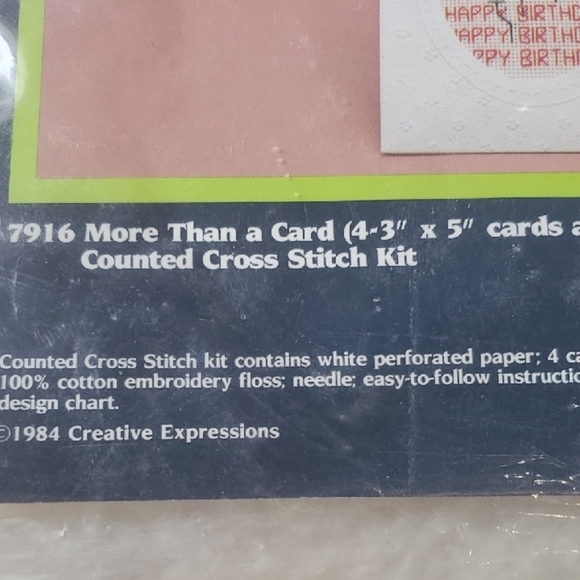 Expressions Creative Cross Stitch Card  Kit - Vibrant Designs - Picture 8 of 10